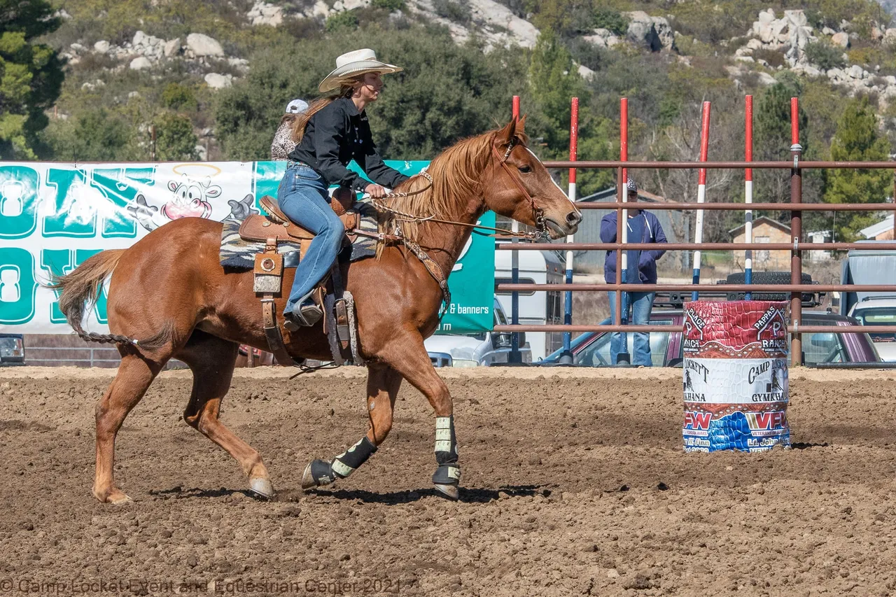 Rider on horseback in the arena at Camp Lockett Event & Equestrian Facility